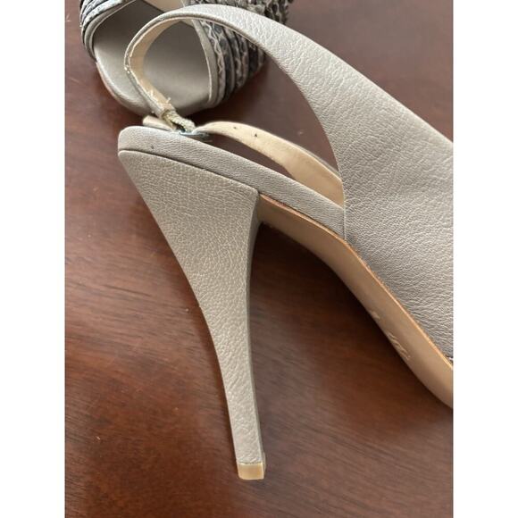 Joan & David Mimo Women's Light Natural Size 10 Slingback High Heel Shoes - Picture 8 of 11